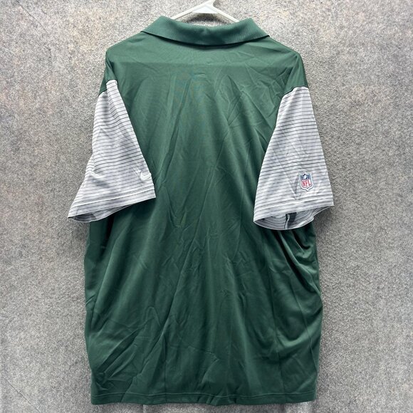 New York Jets Shirt Mens 2XL Green Gray NFL Football Nike Dri Fit Polo - Picture 2 of 12